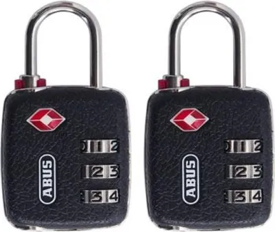 Produktbild von ABUS 146TSA/30, Herkömmliches Vorhängeschloss, Kombination & Tastensperre, Schwarz, Kunststoff, U-förmig, 60 mm