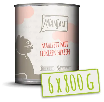 Obrázek produktu pro MjAMjAM 4260512871673, Dospělý jedinec, Jakékoli plemeno, Srdce, 800 g, Bez obilovin
