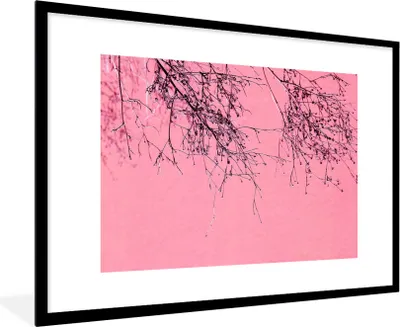 Produktbild von MuchoWow® Gerahmtes Poster Blumen - Zweige - Sommer 90x60 cm - Poster mit Schwarzem Bilderrahmen Wandposter Rahmen Foto Bilder - Wanddekoration - Fotos