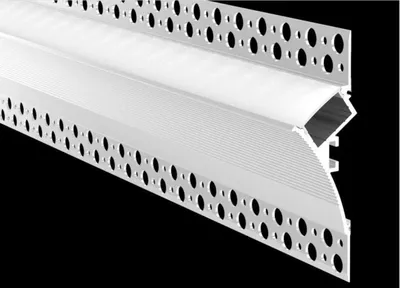 Produktbild von 2m LED Alu Profile Schiene Unterputz Profil Kanal System für LED-Streifen Stuckleiste-Effekt
