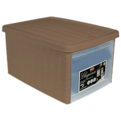 Immagine prodotto di Scatola con coperchio Elegance Beige in plastica (29 x 21 x 39 cm)