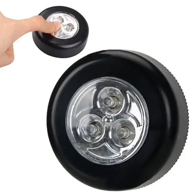 Produktbild von LED Touch Licht Schwarz 7 × 2 cm 1 Stück Schranklicht Möbellicht Küche Unterbau Klebeleuchte Camping Nachtlicht Kabellos