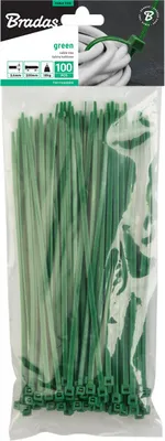 Obrázek produktu pro BRADAS Stahovací pásky na vodiče 2,5 x 200 mm 100 ks GREEN BR-TSGR1125200