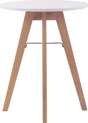 Obrázek produktu pro Kulatý kuchyňský stůl - jídelní stůl - deska z MDF, krytky chránící podlahu | velikost: 60 cm