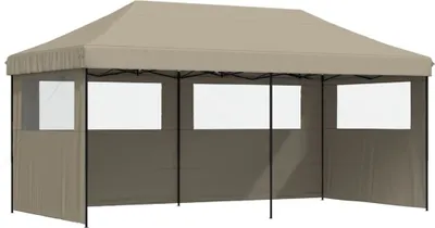Obrázek produktu pro vidaXL Párty stan skládací Pop-Up se 3 bočními panely Taupe