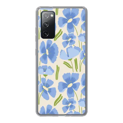 Produktbild von MuchoWow® Handyhülle Schutzhülle Hülle für Samsung Galaxy S20 FE Blume - Blau - Muster Silikon Softcase Handy Hülle - Abdeckung