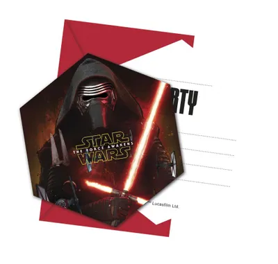 Obrázek produktu pro Párty pozvánky STAR WARS - Hvězdné Války - 6 ks