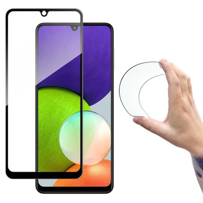 Produktbild von Wozinsky Folie Glas mit Rahmen für Samsung Galaxy A22 Schwarz