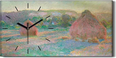 Produktbild von Leinwand Uhr Küche Wohnzimmer Bild Geräuschlos 60x30 Malen von Heuhaufen - schwarze Hände