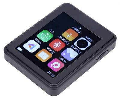 Obrázek produktu pro Bluetooth přehrávač médií s 2,4palcovým dotykovým displejem, vestavěným reproduktorem, digitálním přehrávačem hudby, FM rádiem, elektronickými knihami a videem