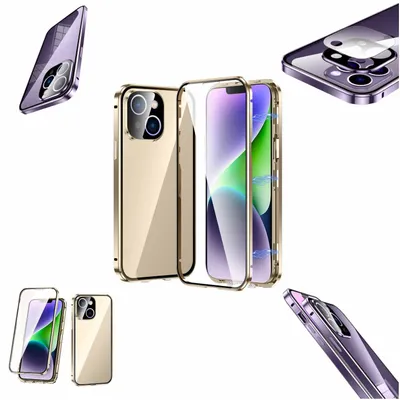 Produktbild von Für Apple iPhone 14 Plus Handy Tasche Magnet Glas Bumper Hülle Etuis Case Cover
