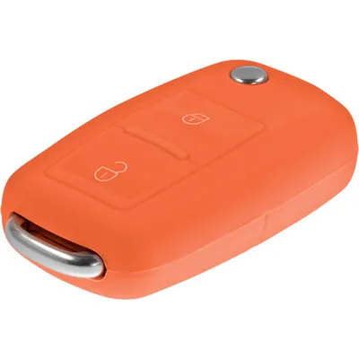 Produktbild von PhoneNatic Silikon Schlüssel Hülle kompatibel mit der KFZ Zubehör Silikonhüllen 2-Tasten Fernbedienung in orange  2-Key