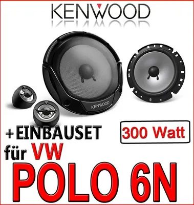 Produktbild von Lautsprecher - Kenwood KFC-E170P - 16,5cm 2-Wege Komponentensystem - Einbauset passend für VW Polo 6N - justSOUND