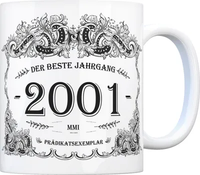 Produktbild von 2001 der beste Jahrgang Kaffeebecher Tasse Kaffeetasse Geburtsjahr Geburtstag