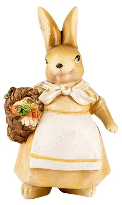 Productafbeelding van Clayre & Eef Decoratieve figuur, konijn, 13 cm, bruin, kunststof