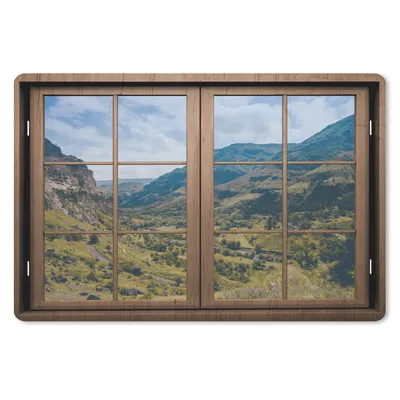 Produktbild von MuchoWow® Mauspad Mousepad Aussicht - Berg - Baum 27x18 cm - Mousepads - Maus Mat - Pad - Mausunterlage - Büroartikel - Desk Matten