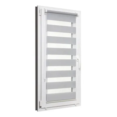 Obrázek produktu pro Roleta den a noc 60x215 cm, barva světle šedá, montáž bez vrtání