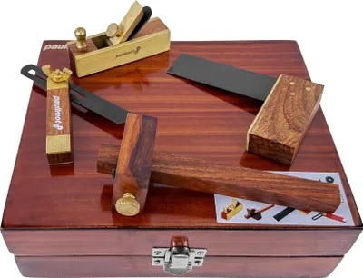 Produktbild von PAULIMOT Mini-Holzbearbeitungs-Set, 4-teilig, Rosenholz