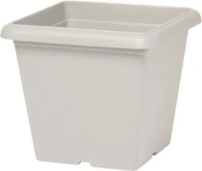 Productafbeelding van Maceta Garden ID, wit, vierkant, met steenlook, 40 x 35 cm