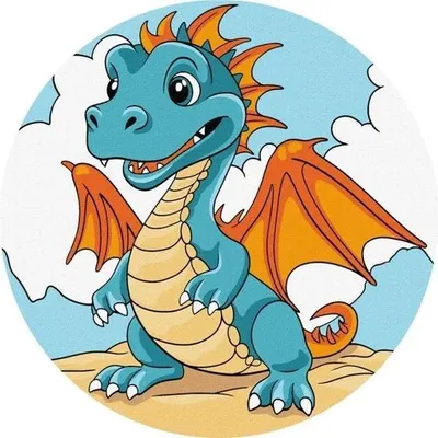 Image de Peinture par numéros - Petit dragon 19 cm - Ideyka
