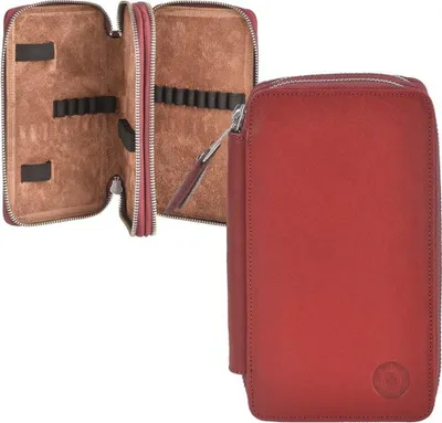 Produktbild von Sonnenleder Schüleretui Stifteetui Federtasche Leder BOSSE Stiftetui rot
