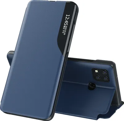 Image de Etui pour Redmi 9C, Smart View Window Flip StandPolyuréthaneLeather Protective Case for Xiaomi Redmi 9C blue