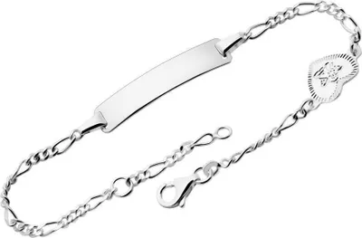 Produktbild von 925er Silber Armband Herz mit Engel von Unique (Länge: 16cm)