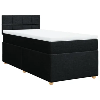 Produktbild von Boxspringbett mit Matratze Schwarz 90x190 cm Stoff