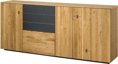 Produktbild von Furniture24 Kommode Minura - 47 Holz Eiche Sideboard - Push To Open - Ast-Eiche Natur