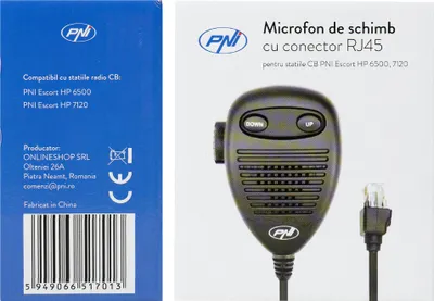 Obrázok produktu pre Náhradný mikrofón pre CB rádiový vysielač PNI Escort HP 6500, PNI Escort HP 7120