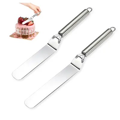 Produktbild von 2er-Pack Käsemesser,Käsebrett Set,Edelstahl, gewölbte Oberfläche, zum Abschaben von Sahne, Käse, Backutensilien
