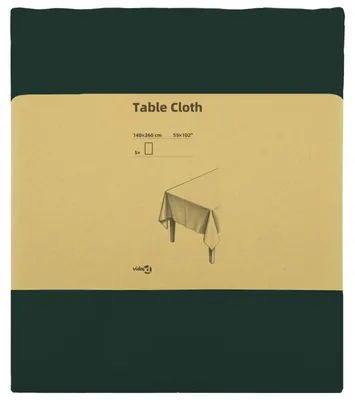 Produktbild von vidaXL Tischdecke 5 stk. Rechteckig Dunkelgrün 140 x 260 cm Polyester