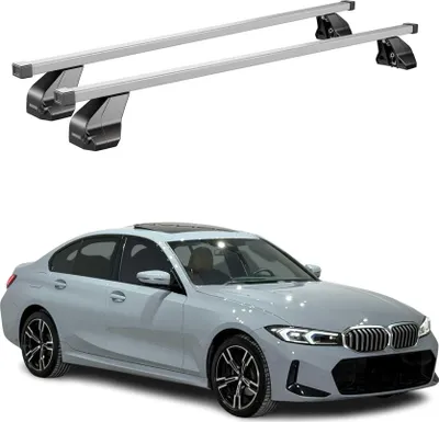 Produktbild von Menabo Dachträger für BMW 3er G20 2019-2025 / G80 Limo 2021-2025 75kg Silber 2x