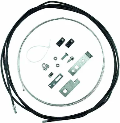 A collection of bicycle brake cable parts.