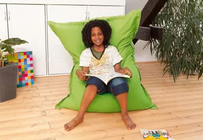 Produktbild von Smoothy Riesensitzsack XL 250L (140x110 cm) Grün – Premium Sitzsack mit waschbarem Baumwollbezug & EPS-Perlen für Kinder & Erwachsene
