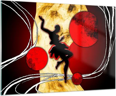 Produktbild von Bilder auf glas - Afrika frau tänzerin wüste - 100x70cm - Glasbilder - Wandbilder - Kunstdruck - zum Aufhängen bereit - Wanddekoration aus Glas - Glas Bilder - Wandbild auf Glas - GAA100x70-0686