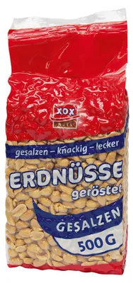 Obrázek produktu pro XOX Arašídy solené klasické křupavé a slané 500g