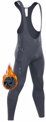 Image de Pantalon de vélo pour hommes avec doublure thermique - Gris