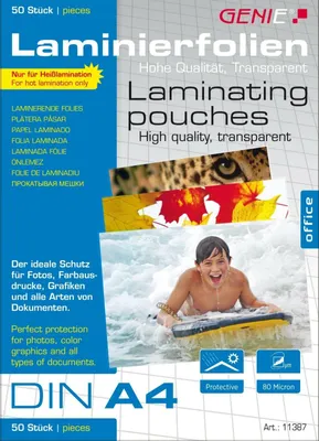 Immagine prodotto di 50 GENIE Laminierfolien glänzend für A4