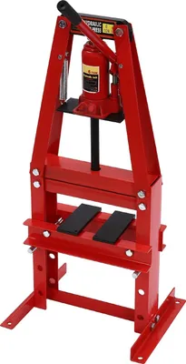Obrázek produktu pro Hydraulický lis, nosnost 6 tun, výškově nastavitelný, červený