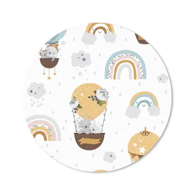 Produktbild von MuchoWow® Mauspad Mousepad Mädchen - Muster - Luftballon 50x50 cm - Mousepads - Maus Mat - Pad - Mausunterlage - Vinyl