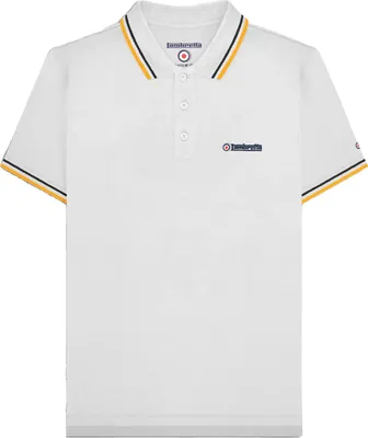 Image de Lambretta - "SS25" Polo pour homme LB271 (XL) (Blanc/Noir)