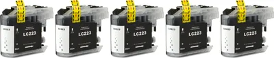 Produktbild von 5 x kompatible Druckerpatrone LC-223 Schwarz für Brother DCP-J4120 DW, DCP-J562 DW, MFC-J1140 W, MFC-J1150 DW, MFC-J1170 DW, MFC-J1180 DWT, MFC-J4420 DW, MFC-J4425 DW, MFC-J4620 DW, MFC-J4625 DW, MFC-J480 DW, MFC-J5320 DW, MFC-J5620 DW, MFC-J5625 DW, MFC-J5720 DW, MFC-J680 DW, MFC-J880 DW