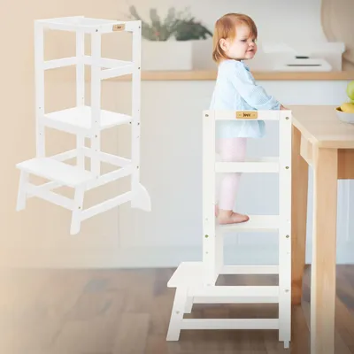 Produktbild von Kinderleertoren, 1-3 jaar, weiß, houten Plattform