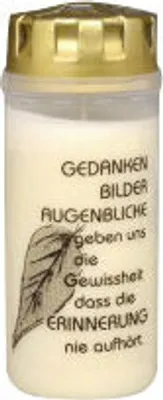 Produktbild von Trauerkerze AETERNA Grablicht "Gedanken, Bilder, Augenblicke..."