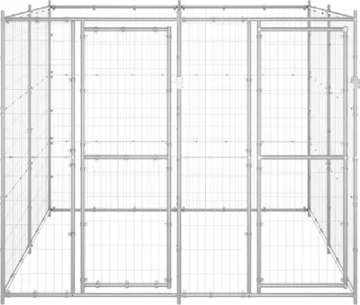 Produktbild von vidaXL Outdoor-Hundezwinger Verzinkter Stahl 4,84 m²