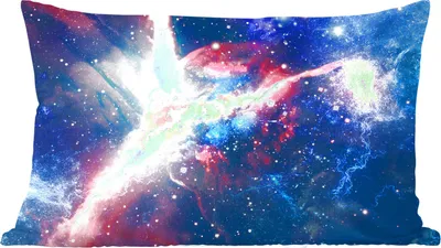 Produktbild von MuchoWow® Zierkissen Sofakissen Wohnzimmer Dekokissen 60x40 cm Raum - Licht - Blau - Kopfkissen - Polster mit Foto