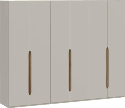 Produktbild von Furniture24 Kleiderschrank Edwal Edws963-M902 6 Türiger Drehtürenschrank - 266.1 X 210.5 X 54.2 Cm - Beige
