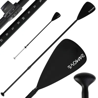 Produktbild von 24MOVE® Paddel Einzelpaddel Stechpaddel für SUP Stand Up Board, Kajak, Leicht aus Aluminium 210cm, verstellbar schwarz
