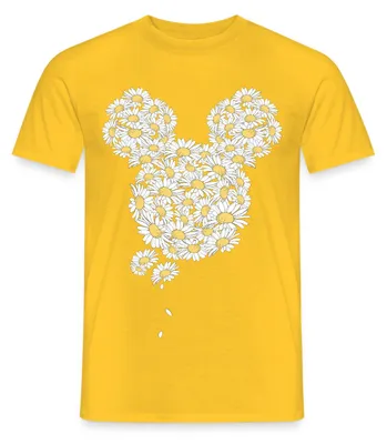 Produktbild von Mickey & Minnie Mickey Mouse Gänseblümchen Männer T-Shirt, 3XL, Gelb